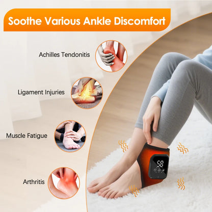 Electric Heating Ankle & Foot Massager for seniors – Infrared Heat & Vibration Therapy, Rechargeable