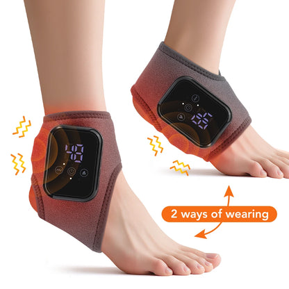 Electric Heating Ankle & Foot Massager for seniors – Infrared Heat & Vibration Therapy, Rechargeable