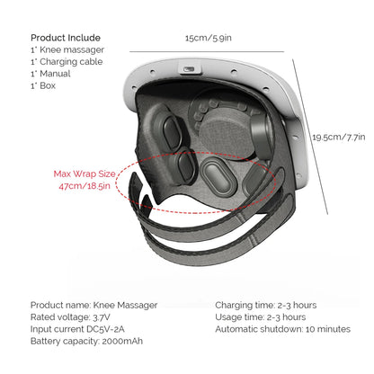 3-Heat Level Knee Massager – Safe & Gentle for Seniors