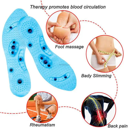 Magnetic Acupressure Insoles for Seniors - Soft Silicone Foot Support Inserts