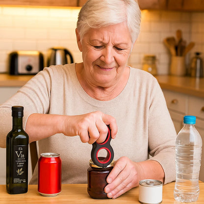 6-in-1 Jar Opener for Weak Hands – Bottle & Lid Opener for Seniors with Arthritis
