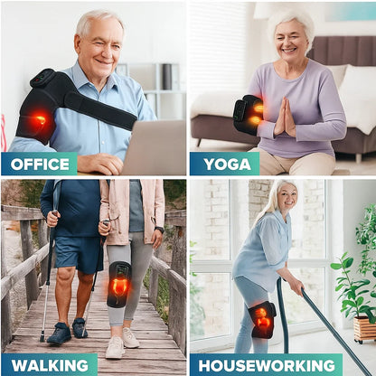 Cordless Knee Massager with Heat and Vibration – Pain Relief Wrap for Arthritis