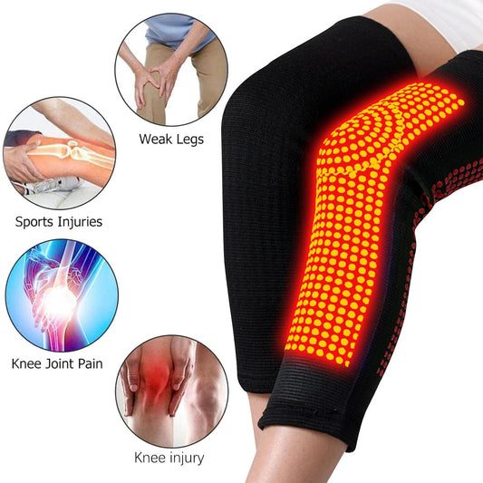 support sleeve shown on a person's leg