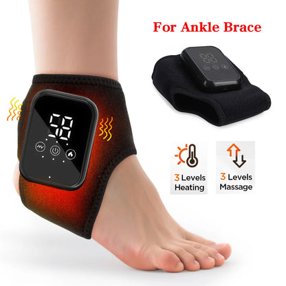Electric Heating Ankle & Foot Massager for seniors – Infrared Heat & Vibration Therapy, Rechargeable