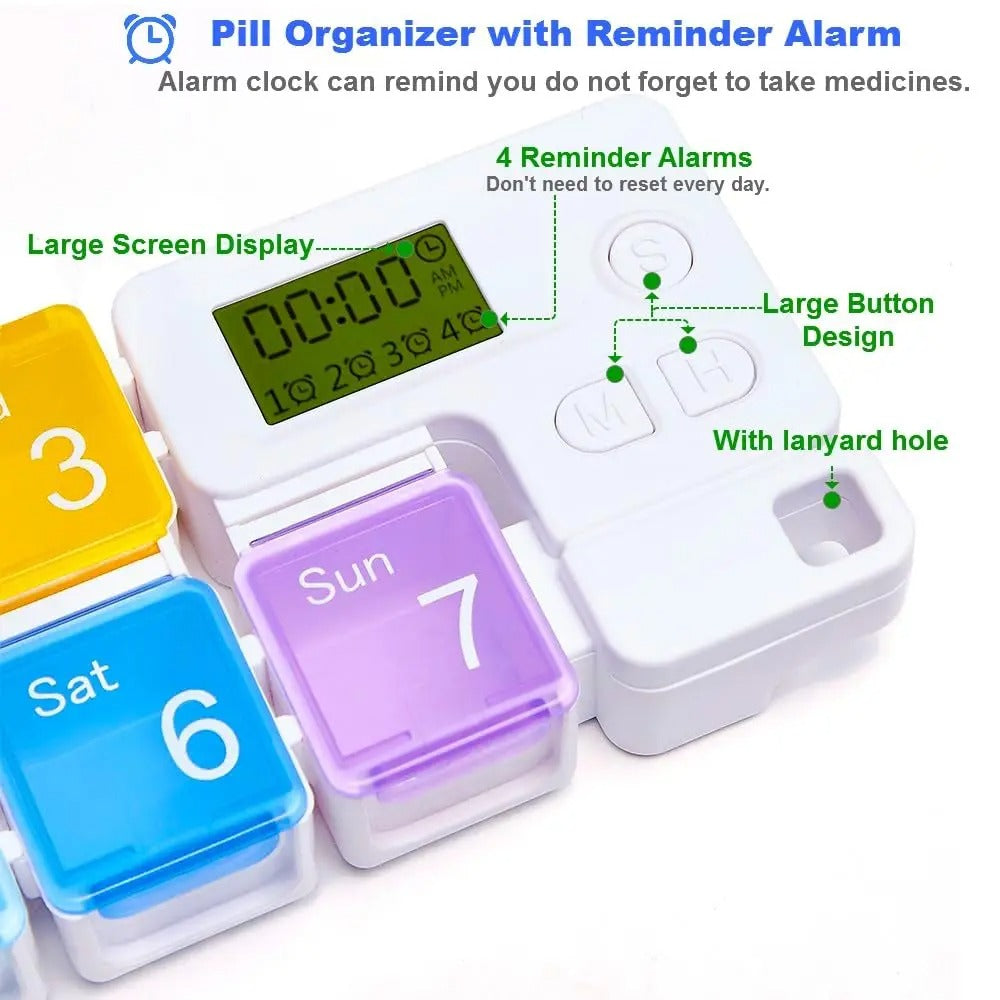 Portable pill organizer