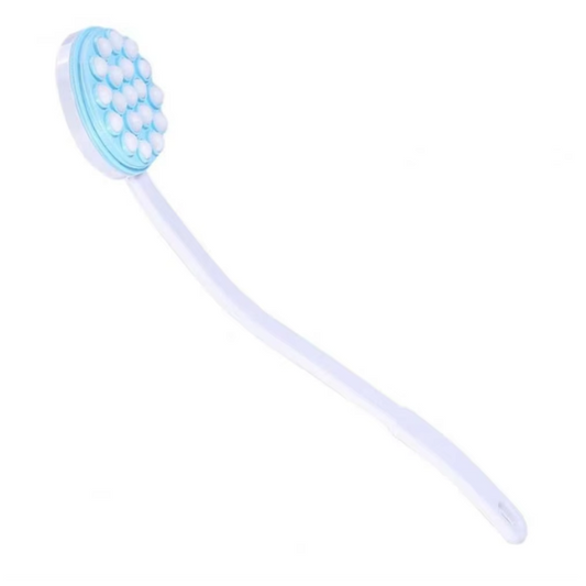 Long Handle Shower Massager & Lotion Applicator: Back Scrubber for Bath with Rotating Massage Balls