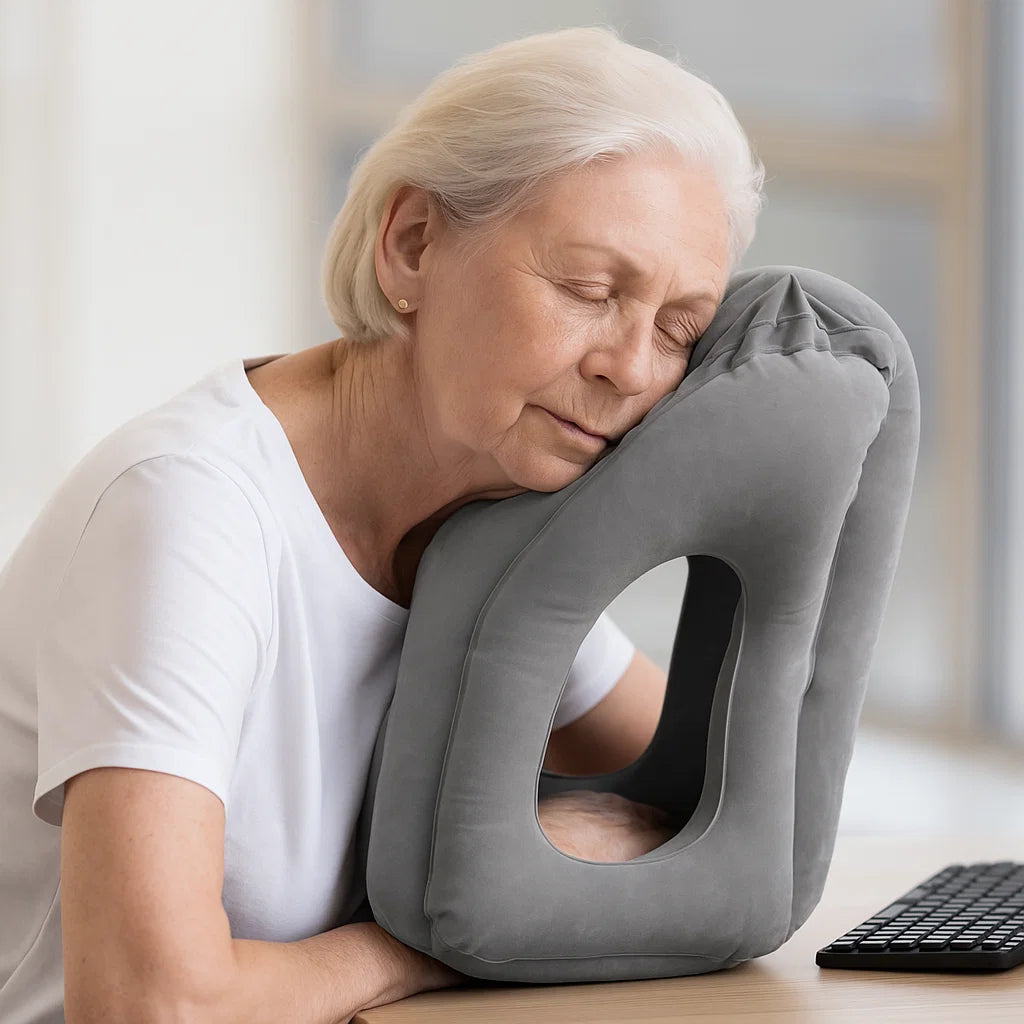 Travel Neck Pillow – Neck & Head Support for Airplane, Office & Travel