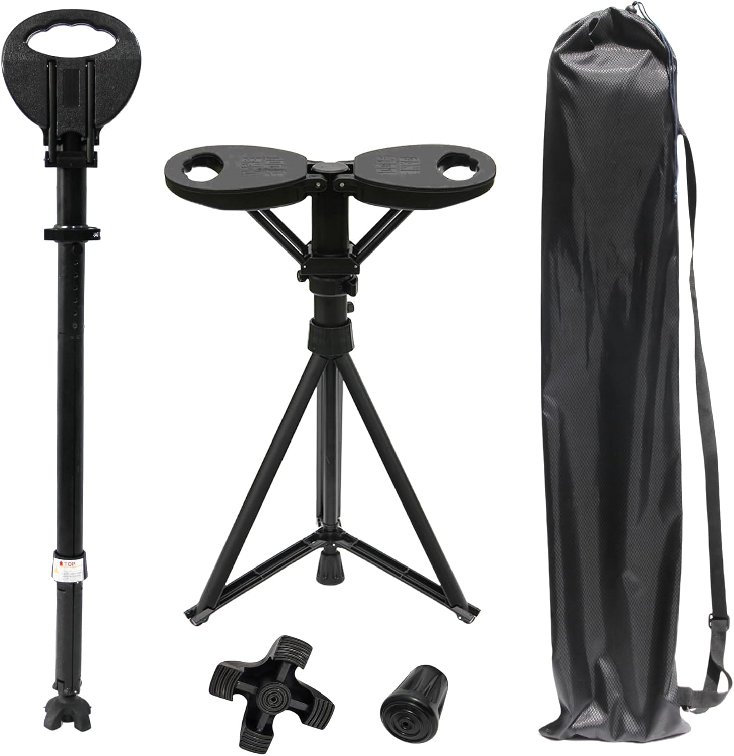 

2-in-1 Walking Cane and Tripod Stool for Seniors