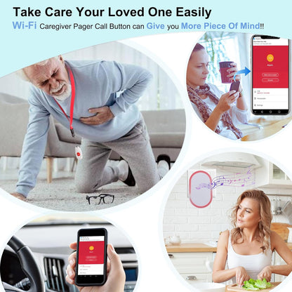 

Tuya Smart Life App Compatible Senior Alert System with 5 Volume Level