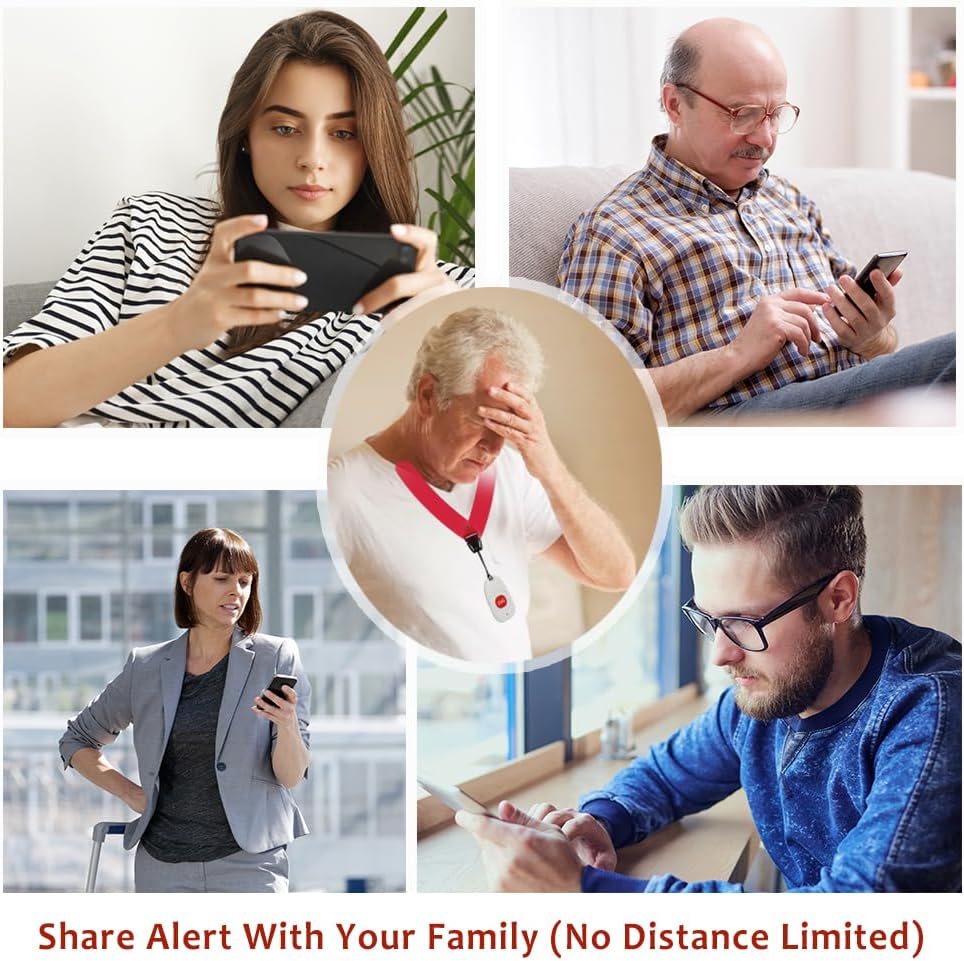 

Wireless Caregiver Pager for Senior Fall Alert and Emergency Helps