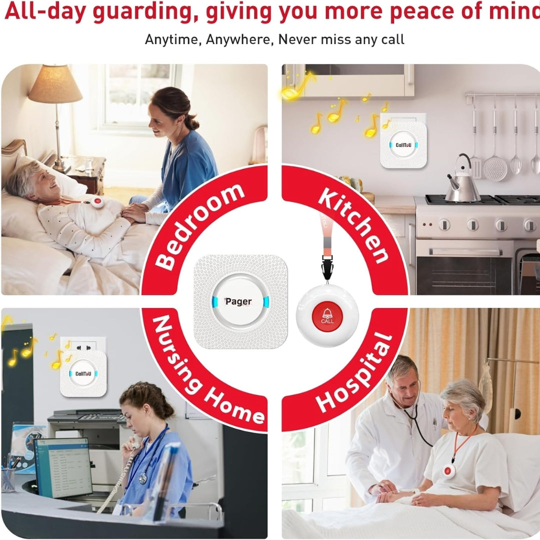 

Caregiver Pager for Elderly with Adjustable Volume
