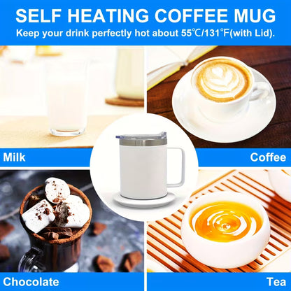 Self Heating Coffee Mug - USB Heated Cup for Seniors, Coffee & Tea Warmer