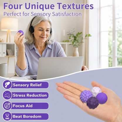 Silicone Magnetic Fidget Balls for Seniors | Stress Relief Hand Therapy Toy