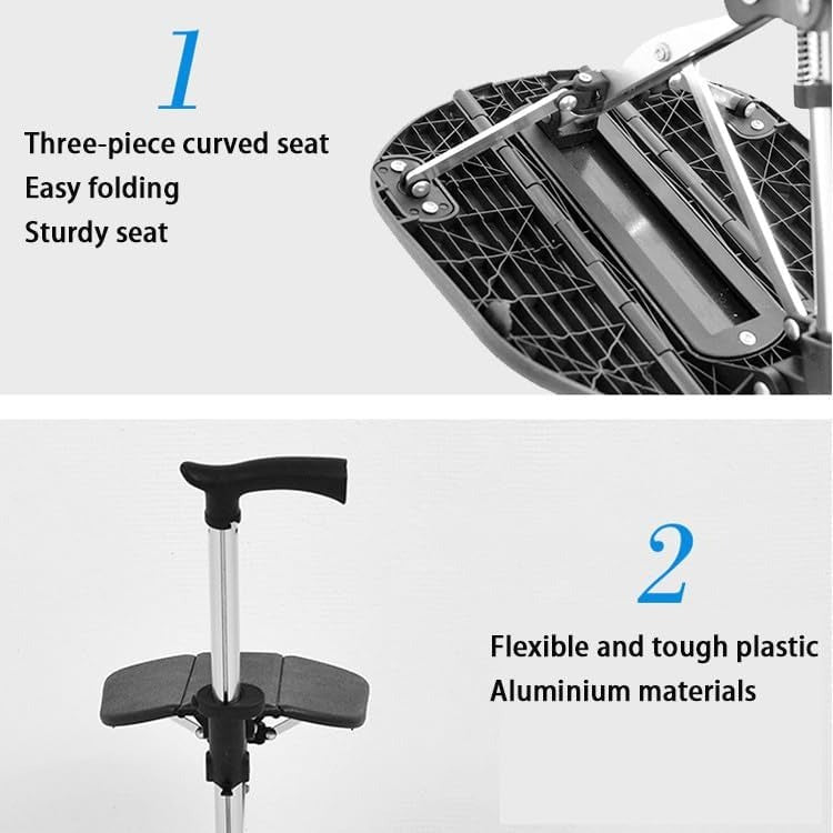 ergonomic folding cane chair