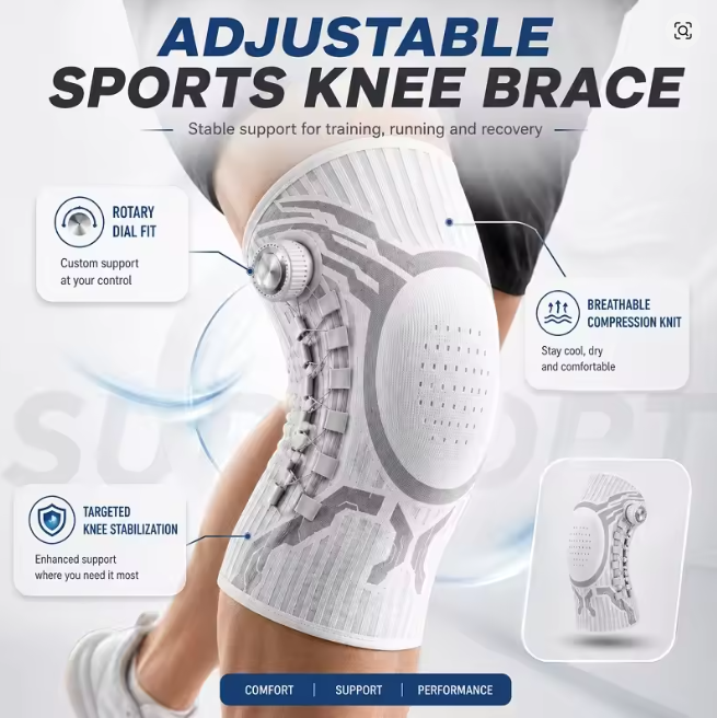 Professional Knee Brace Patella Support Joint Pain Relief Meniscus Support Compression Sleeve for Running Basketball Men Women