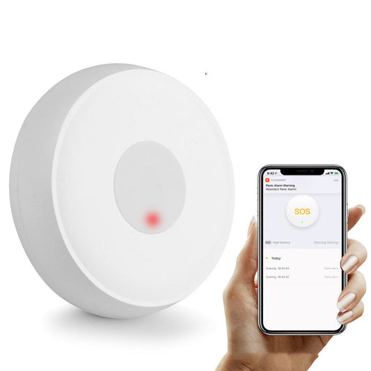 Wireless SOS Emergency Button: Smart Home Alarm with Mobile Alerts, Compatible with Tuya Zigbee Hub