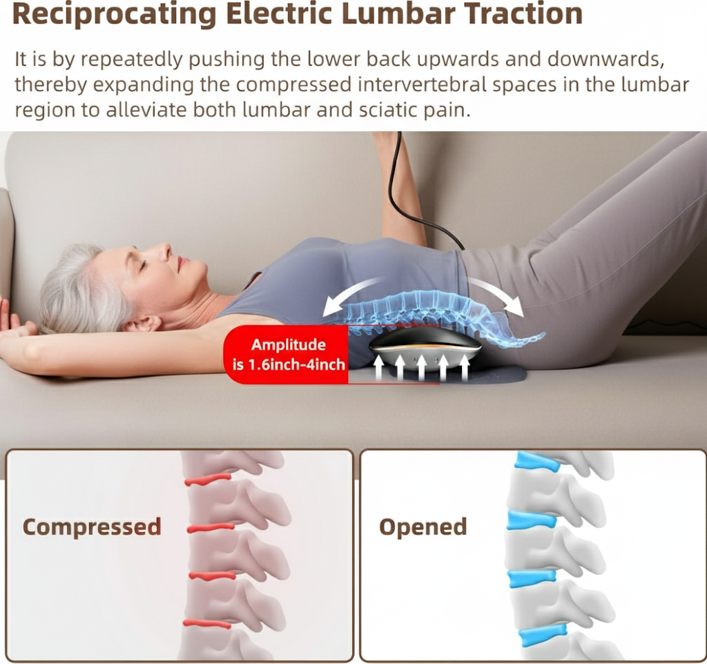 

Electric Traction Device for Spinal Decompression and Back Pain Relief for Seniors